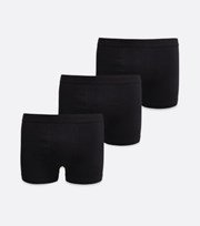 New Look 3 Pack Black Cotton Blend Boxers